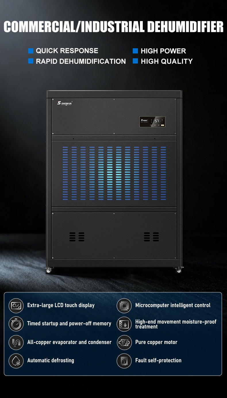 shiman sm 50ke 1200l/d industrial dehumidifier